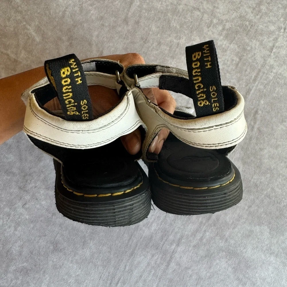 Dr. Martens Kids White and Black Sandals